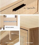 Artiss Side Drawer OAK NATURAL - Image 3