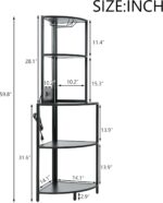 5 Tier Corner Shelf Black - Image 5