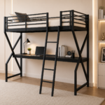 Laura Loft Bunk Bed BLACK