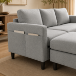 77" Mid Century Sofa Set 02 DARK GREY - Image 2
