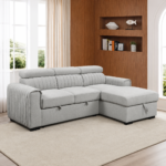 Carlos Corner Sofa Bed LITE GREY