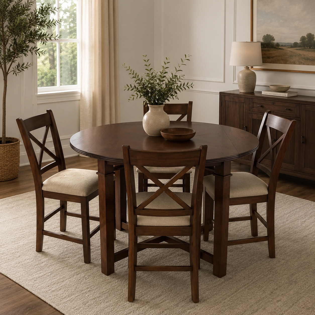 910b6f32-bea2-4566-9701-3c1dc60370b2 Donaven 5pc Dining Set - Image 1