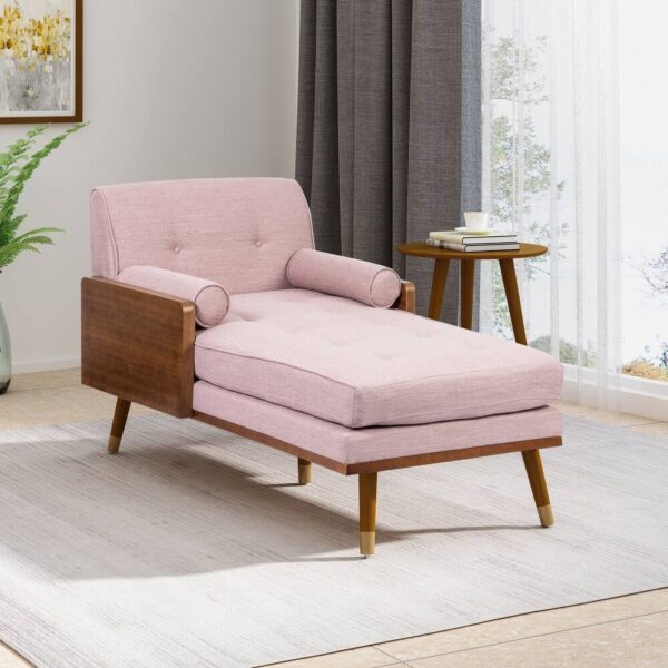 Noble Tufted Chaise Lounge PINK