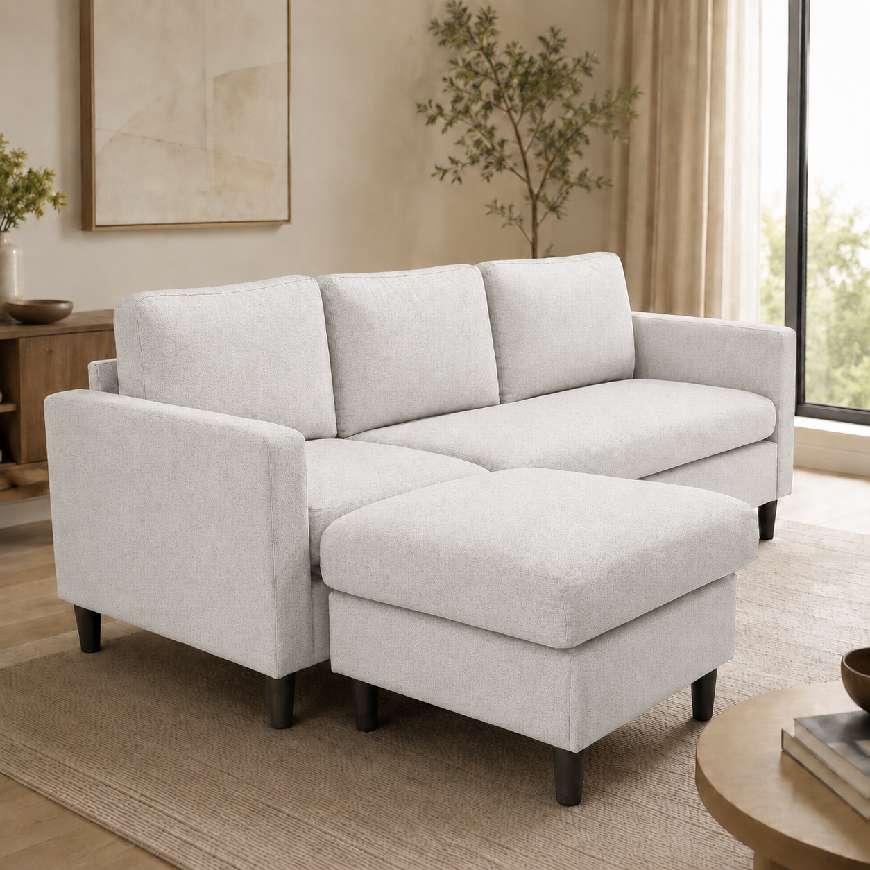 a1f67fa4-c8b7-474f-872c-d95b97cab19c 77" Mid Century Sofa Set 01 GREY - Image 1