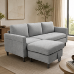 77" Mid Century Sofa Set 02 DARK GREY