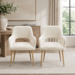 Velvet Armchair 001 BEIGE (PAIR)
