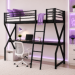 Laura Loft Bunk Bed BLACK - Image 2