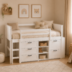 Low Loft Bedroom Set WHITE