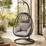 Patio Hanging Basket Brown + Grey