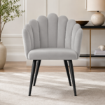 Shell Shape Velvet Chair GREY