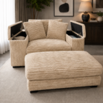 Upholstered Lounge Chair BEIGE - Image 2