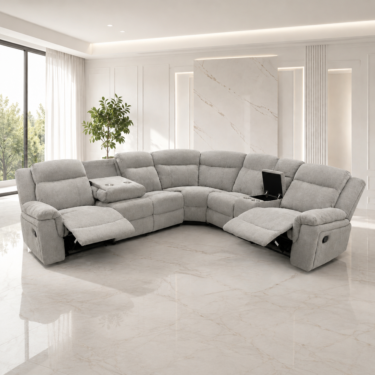 Manual LAF Sofa LIGHT GREY