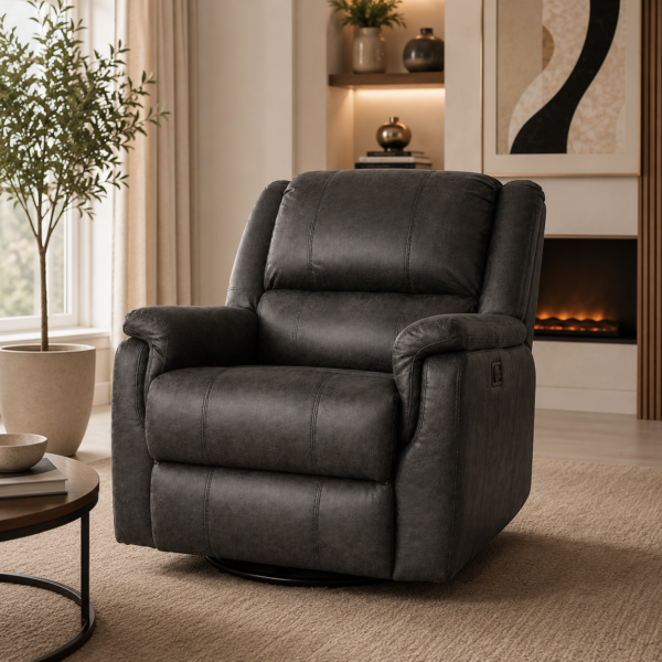 Christopher Swivel Recliner Chair GREY