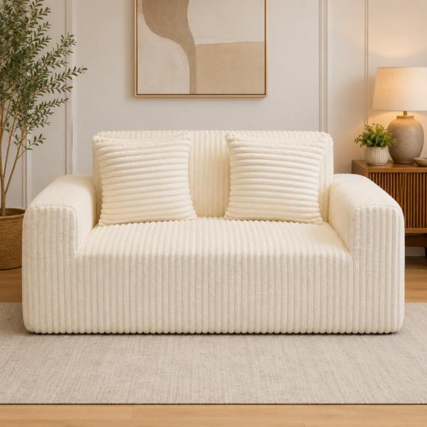 Compressed Loveseat BEIGE