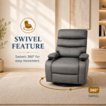 Calisa Recliner Chair DARK GREY - Image 3