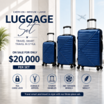 Navy 3-Piece Luggage Set