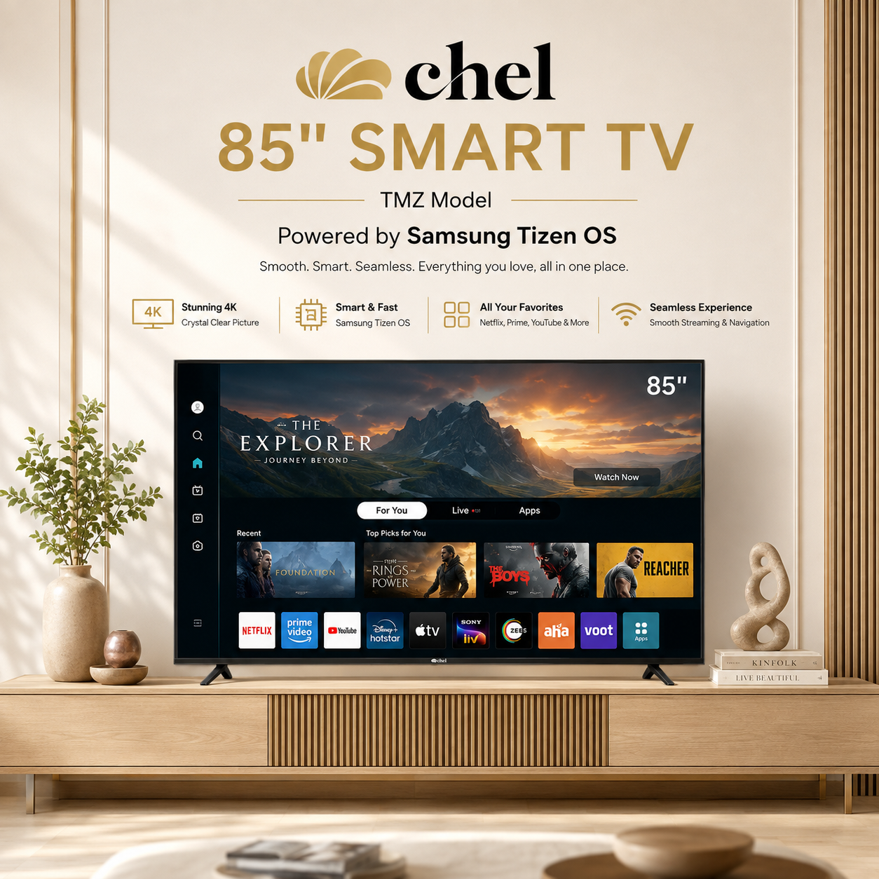 47786061-5c27-4488-9f88-dc41101052aa Chel TV TMZ Model 85" - Image 1
