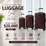 Coffee 3-Piece Luggage Set