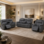 Manual Glider Recliner 3+2+1 DARK GREY
