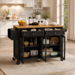 Mobile Kitchen Trolley BLACK - Image 2