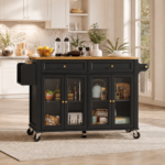 Mobile Kitchen Trolley BLACK