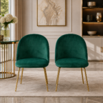 Velvet Armchair VELVET GREEN (PAIR)