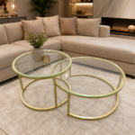 Nesting Glass Table GOLDEN