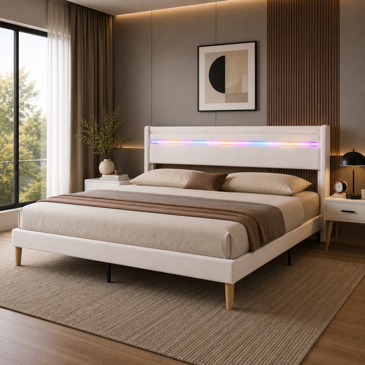 ChatGPT Image Aug 19, 2026, 10_56_48 AM Wing Back Head Board Beige KING - Image 1