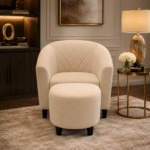 Cambia Tub Chair with Ottoman LIGHT BROWN