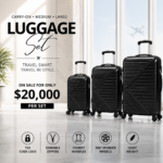 Black 3-Piece Luggage Set