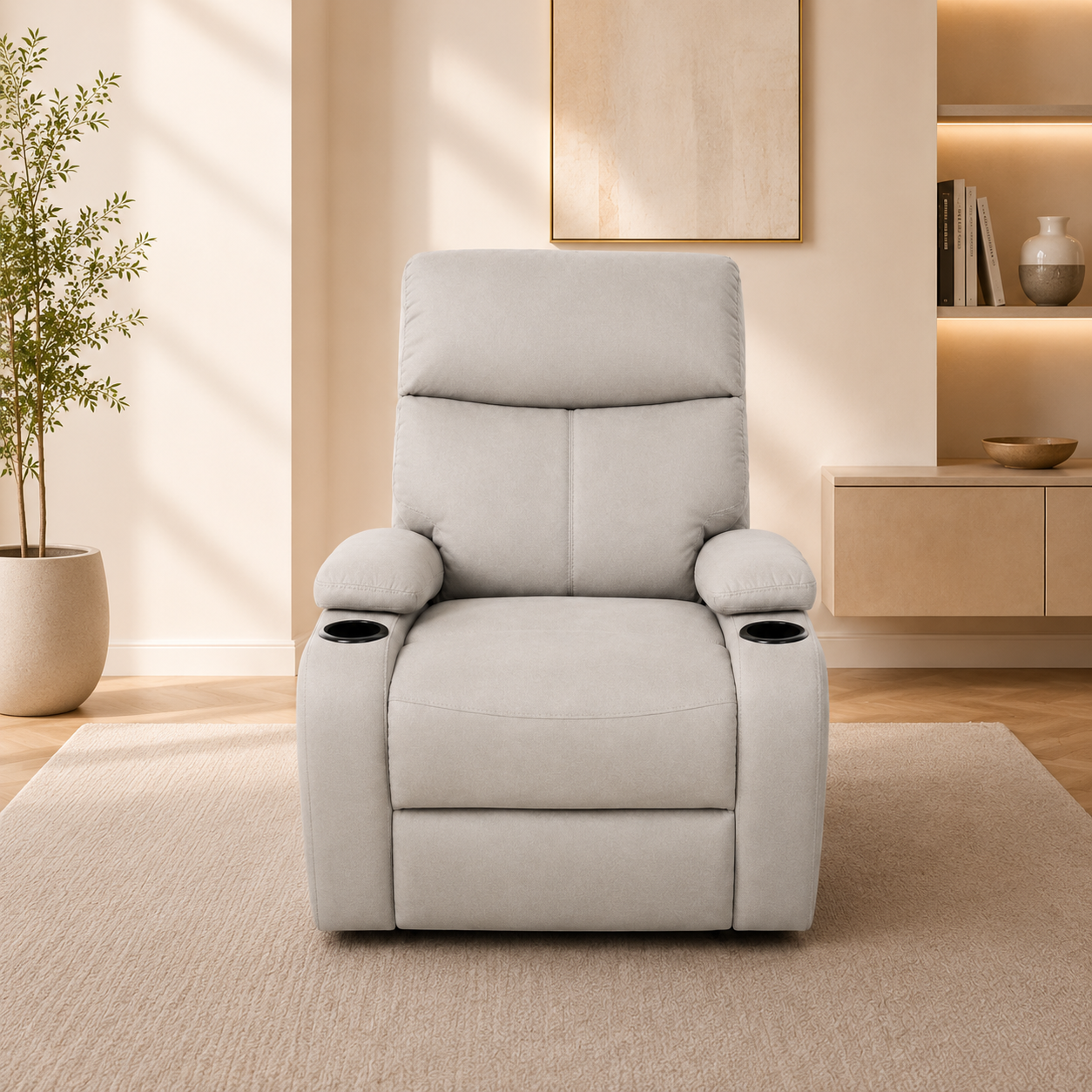 b8f4d6da-0689-4909-9375-3d6091cf26de Calisa Recliner Chair LIGHT GREY - Image 1