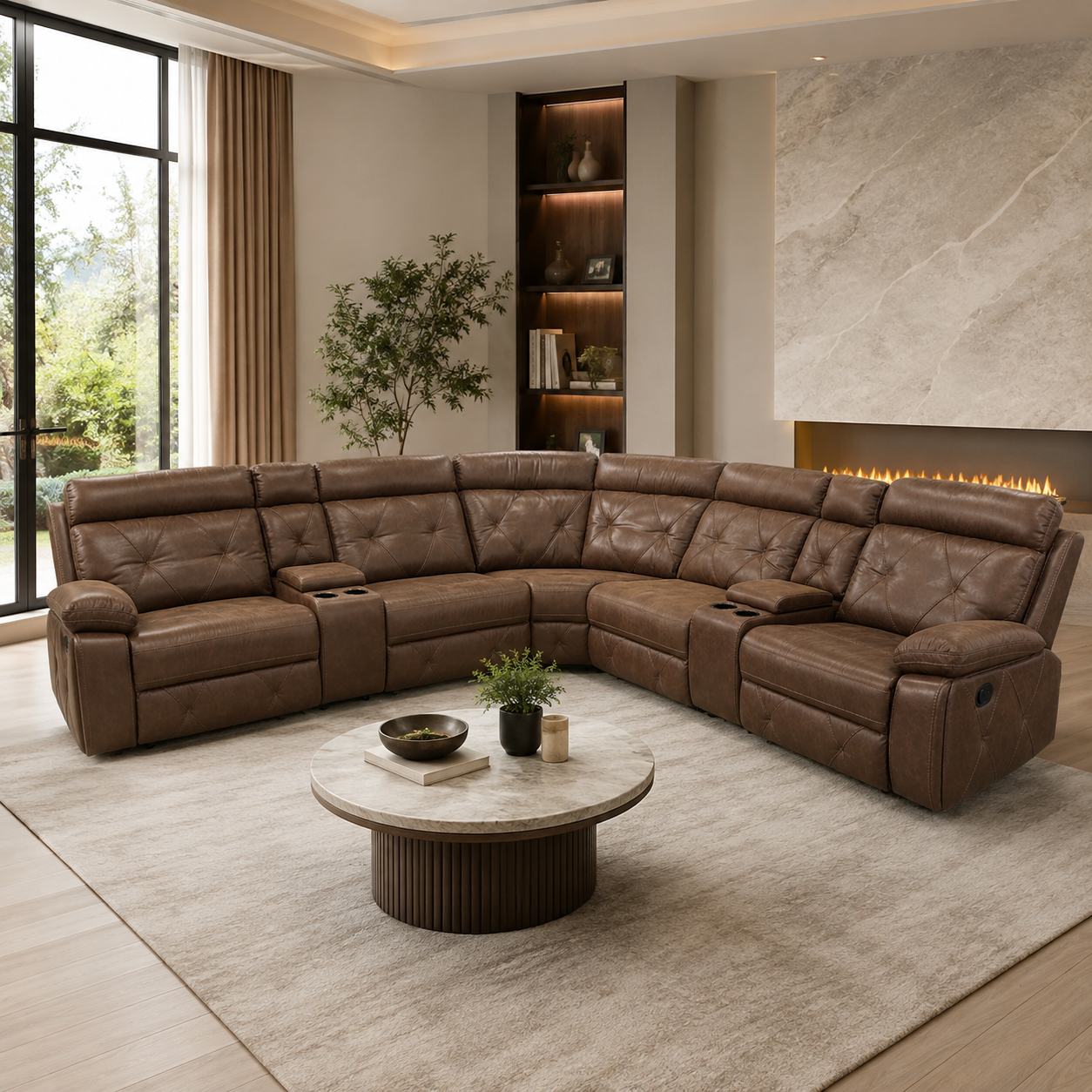 Laviva Corner Recliner Sofa Set