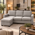 Rope Mid Century Sofa GREY