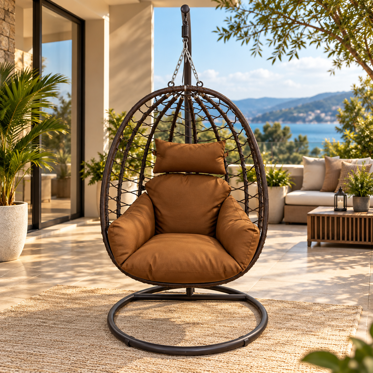 295f91e7-a82a-419a-8677-a0801298dd2f Patio Hanging Basket BROWN + BROWN - Image 1