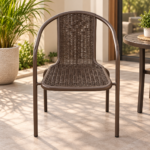 Anacely Patio Arm Chair BROWN