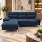 L Shaped Modern Sectional Sofa BLUE