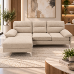 L Shaped Modern Sectional Sofa BEIGE