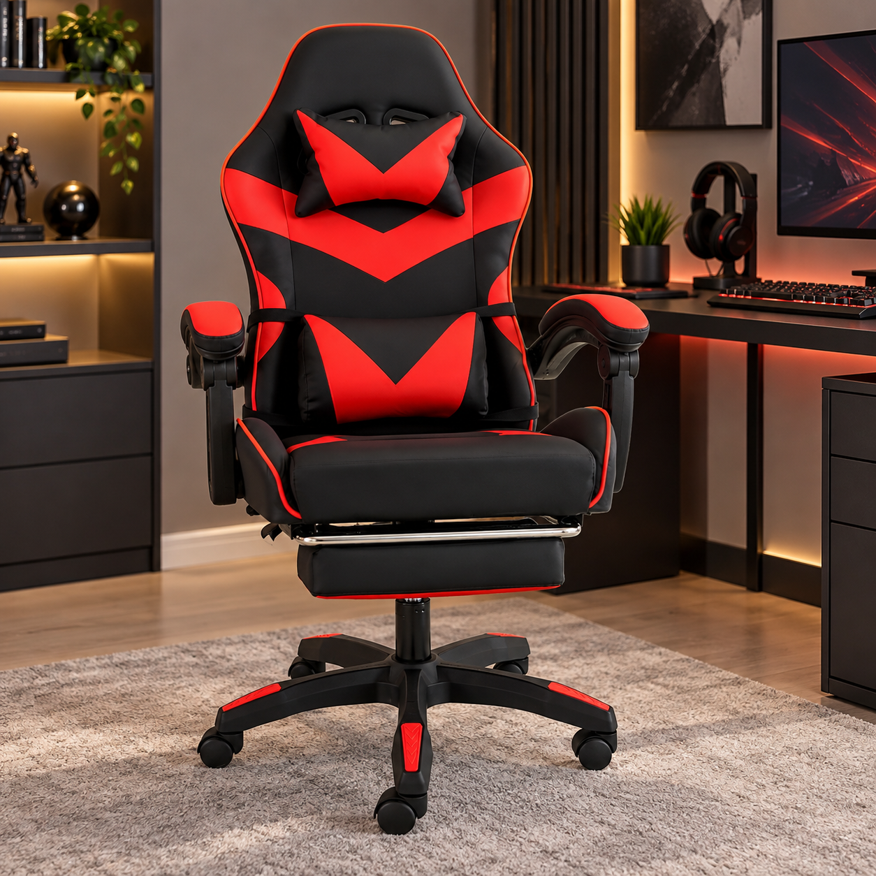 9443acab-1a55-400c-9741-f3ddc1610a23 Cueva Gaming Chair BLACK & RED - Image 1