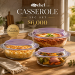 Chel 3-Piece Glass Casserole Set