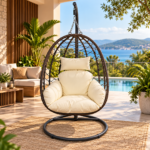 Patio Hanging Basket BROWN + BIEGE