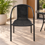 Anacely Patio Arm Chair BLACK