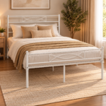 Double Metal Bed Frame WHITE