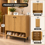 Shoe Cabinet- OAK - Image 3