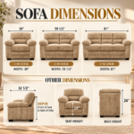 Lincoln Living Room Set LIGHT BROWN - Image 2