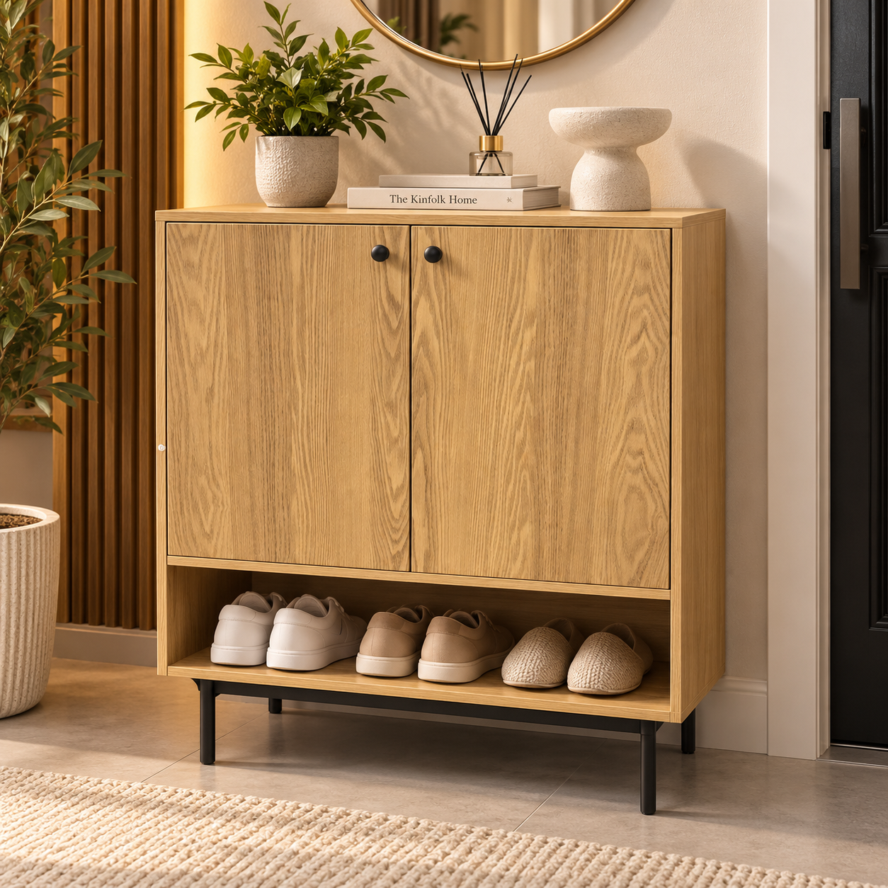 35a32827-6b89-475e-9679-6e246d9bdc9b Shoe Cabinet- OAK - Image 1