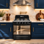 CHEL Black 4 Burner Gas Stove 24"