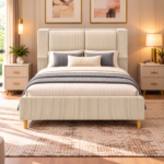 Iselys Full Size Bed Frame- BEIGE