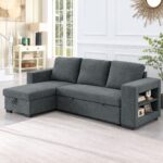 Sofa Bed with Storage DARK GREY