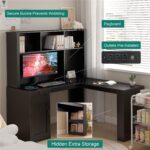 L Shape Desk with Storage Cabinet - Image 2