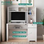 Computer Desk with Hutch & Drawer - Image 3